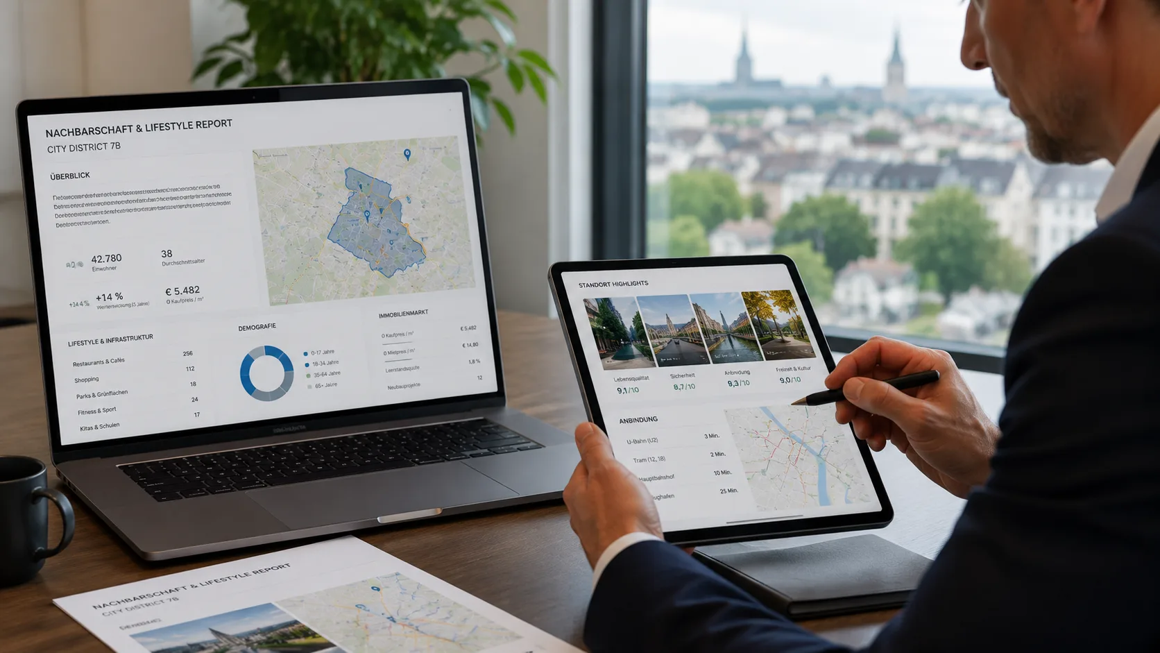 KI-generierter Neighborhood und Lifestyle Report für Immobilienlagen